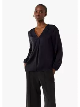 Блуза comma Bluse langarm, синий
