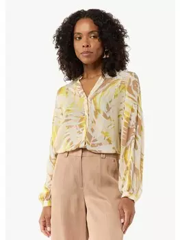 Блуза comma Bluse langarm, желтый