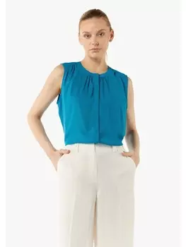 Блуза comma Bluse rmellos, бирюзовый