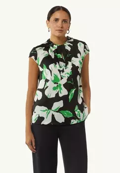 Блуза comma, цвет Mottled Black