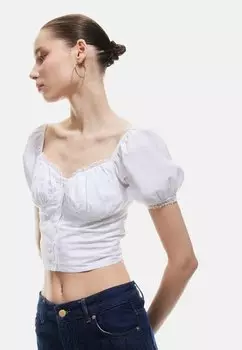 Блуза CROP Koton, белый