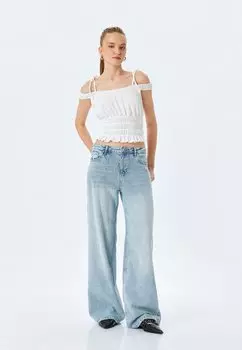Блуза CROP Koton, бежевый