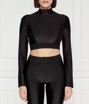Блуза Cropped fit Just Cavalli, черный