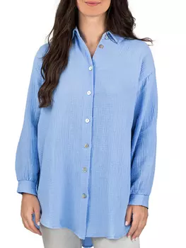 Блуза DENIMFY Hemd DFMathilda, синий