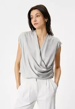 Блуза DRAPED Koton, серый