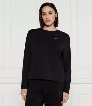 Блуза EA7 Loose fit, черный