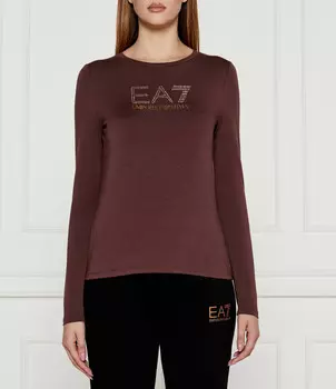 Блуза EA7 Regular Fit, бордо