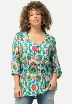 Блуза FLORAL Ulla Popken, белый