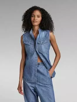 Блуза G-Star Jeansbluse, синий