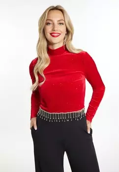 Блуза GLITZER AUS STRETCH CASPIO faina, красный