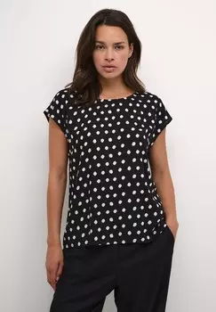 Блуза ILONA ROUND NECK Kaffe, черный