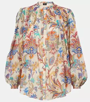 Блуза из хлопка с узором пейсли Etro, Stampa F. Do Bianco