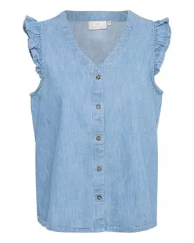 Блуза Kaffe Blouse Louise, синий деним