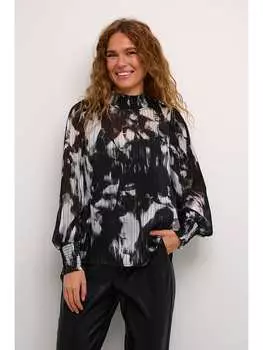 Блуза Kaffe Bluse, черный/белый