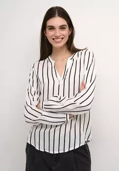Блуза Kaffe, цвет Chalk Black Stripe