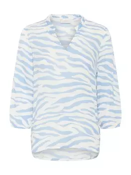Блуза Kaffe Edita Amber, цвет Light blue/White