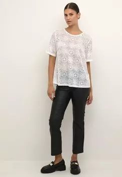 Блуза KARAULA SHORT SLEEVE Kaffe, цвет Chalk