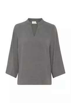Блуза MALLY NOTCH NECK 3/4 SLEEVES Kaffe, антрацит