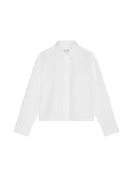 Блуза Marc O'Polo Langarm-Bluse cropped, белый