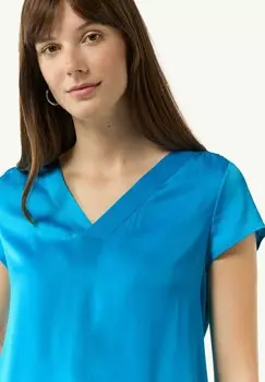 Блуза MIT FALTENDETAIL comma, бирюзовый
