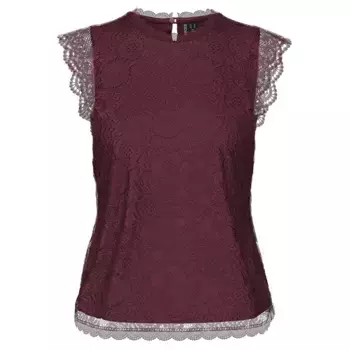 Блуза Pieces Olline Lace, красный