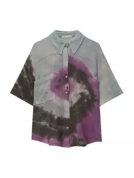 Блуза Pull&Bear, пастельный синий