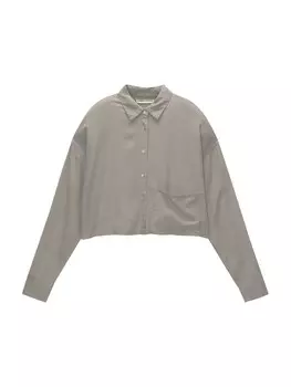 Блуза Pull&Bear, серый