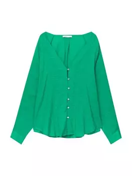 Блуза Pull&Bear, зеленый