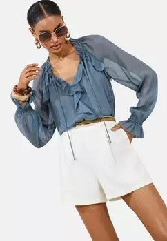 Блуза REGULAR FIT RUFFLE Lipsy, синий