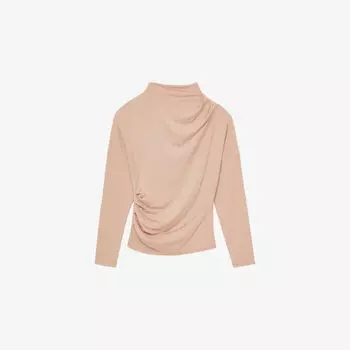 Блуза Reiss Daisy с драпировкой, красный