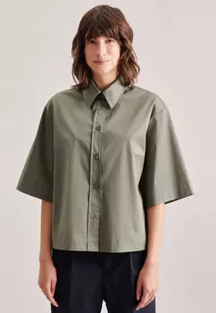 Блуза Seidensticker Hemd Regular Fit, зеленый