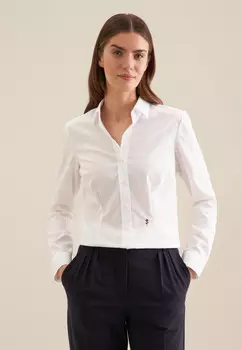 Блуза Seidensticker Hemd Slim Fit, белый