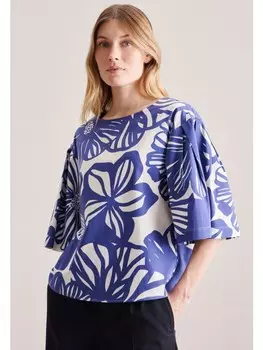 Блуза Seidensticker Regular Fit, цвет mittelblau