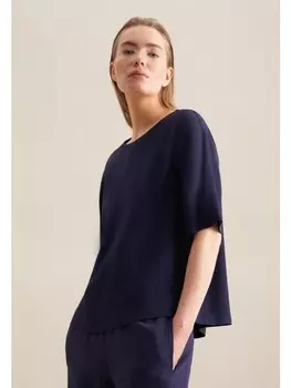 Блуза Seidensticker Shirt Oversized, темно-синий
