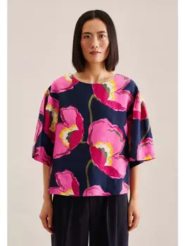Блуза Seidensticker Shirt Regular, темно-синий