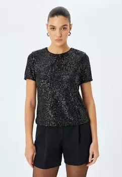 Блуза SEQUINED Koton, черный