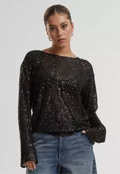Блуза SEQUINS Urban Classics, черный