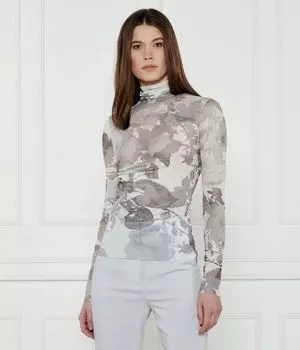 Блуза Slim fit Patrizia Pepe, серый