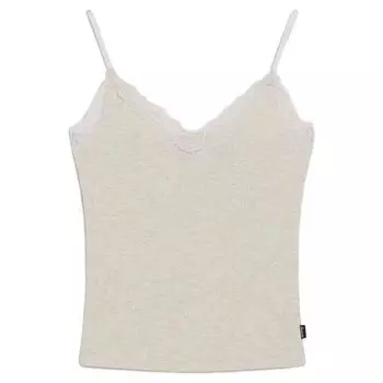 Блуза Superdry Essential Lace Trim, бежевый