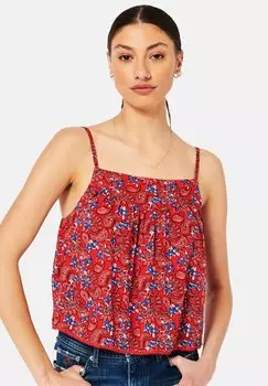 Блуза Superdry с принтом. красный