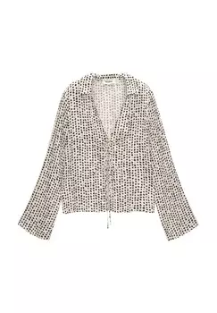 Блуза TIES PULL&BEAR, белый