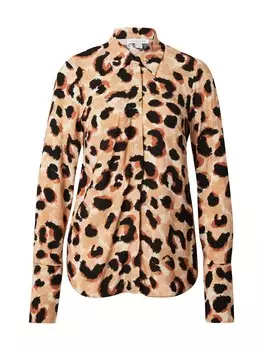 Блуза Topshop, цвет Brown/Cappuccino