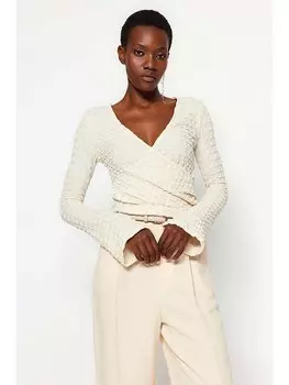 Блуза trendyol Bluse, кремовый