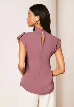Блуза TWIST NECK Lipsy, фиолетовый