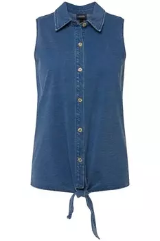 Блуза Ulla Popken Blouse, синий деним