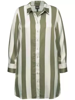 Блуза Ulla Popken Hemdbluse, цвет moosgrn