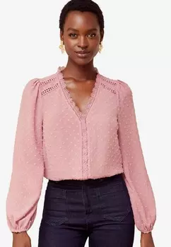 Блуза V NECK TRIM DOBBY REGULAR FIT Love & Roses, розовый