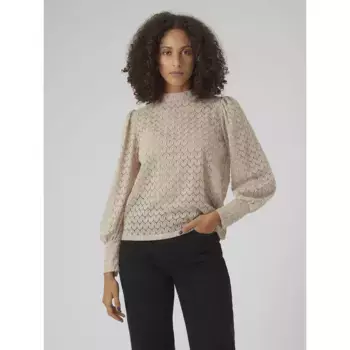 Блуза Vero Moda Becca, бежевый