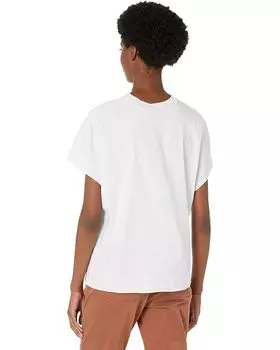 Блуза Vince Rib Trim Flutter Blouse, цвет Optic White