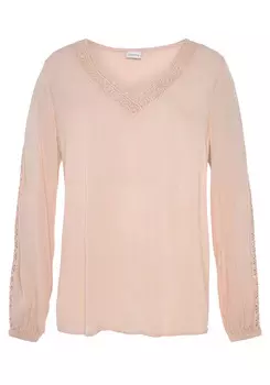 Блуза Vivance Crinkle, цвет mauve